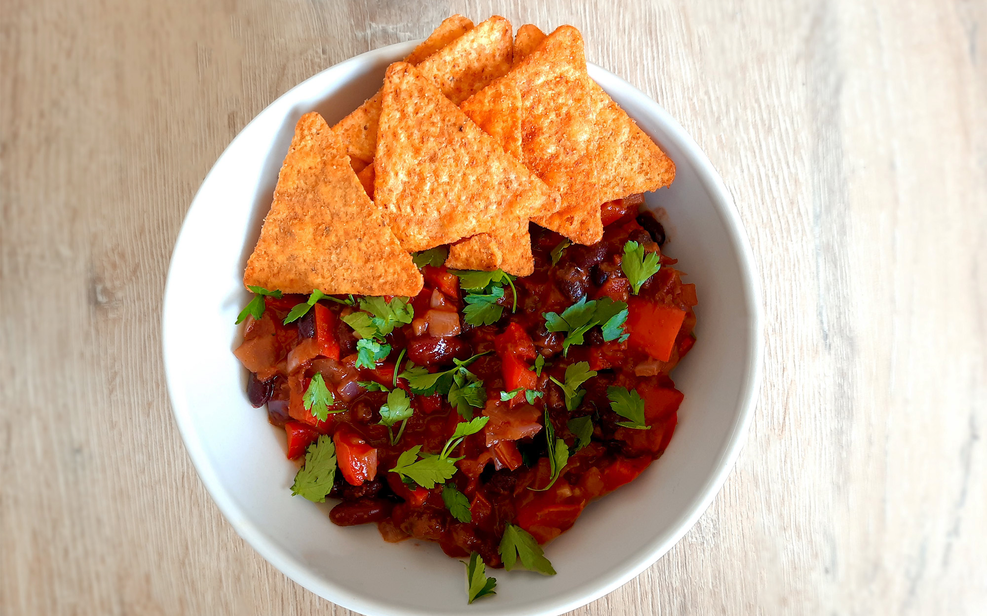 chili sin carne met guacamole